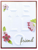 Spellbinders A2 Cardfront Beveled Hello 3D Embossing Folder {W08}