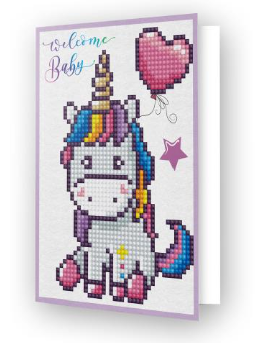 Diamond Dotz Diamond Art 5x7 Welcome Baby Greeting Card Kit {W70}