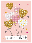 Diamond Dotz Diamond Art 5x7 Love Balloons Greeting Card Kit {W72}