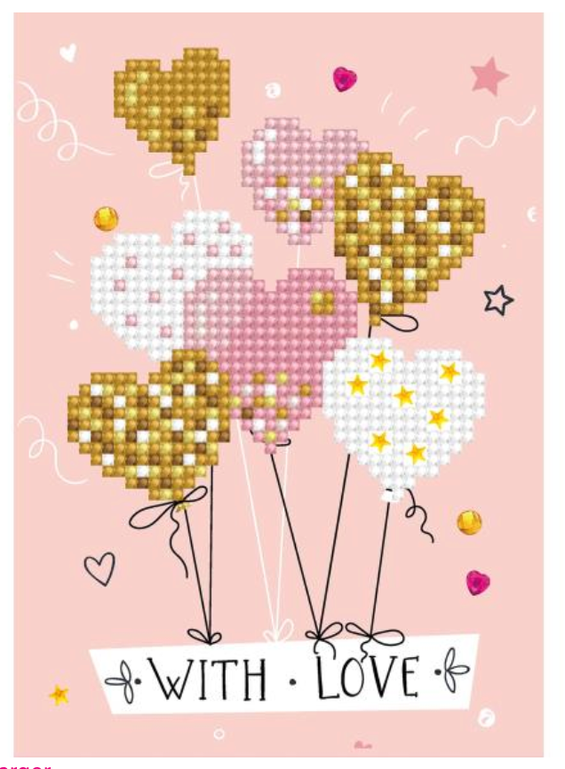 Diamond Dotz Diamond Art 5x7 Love Balloons Greeting Card Kit {W72}