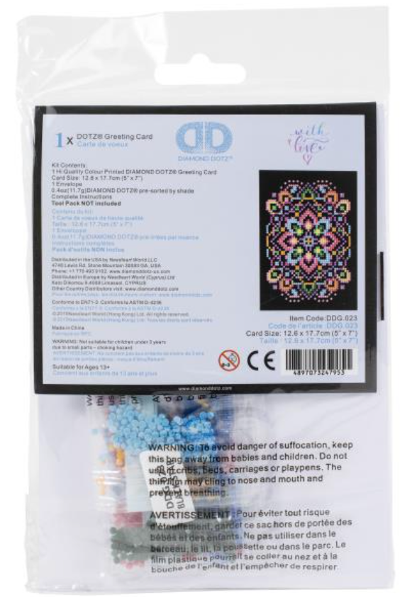 Diamond Dotz Diamond Art 5x7 Blackstar Greeting Card Kit {W75}