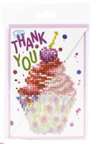 Diamond Dotz Diamond Art 5x7 Thank You Cupcake Greeting Card Kit {W74}