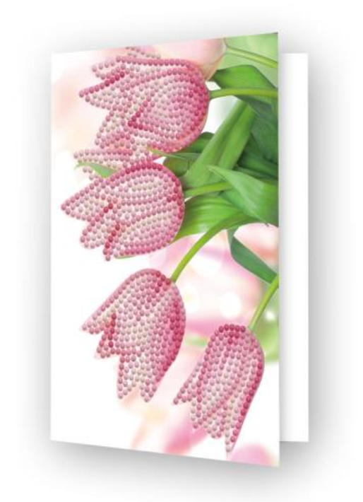 Diamond Dotz Diamond Art 5x7 Romantic Tulips Greeting Card Kit {W89}