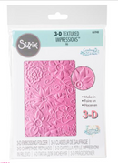 Sizzix A6 Bohemian Botanicals 3D Textured Impressions Embossing Folder {W65}