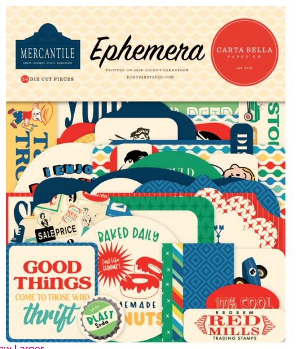 Carta Bella Mercantile Icons Ephemera