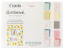 American Crafts Bea Valint Sketchbook A2 Cards & Envelopes {B723}