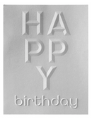 Spellbinders A2 Cardfront Beveled Happy Birthday 3D Embossing Folder