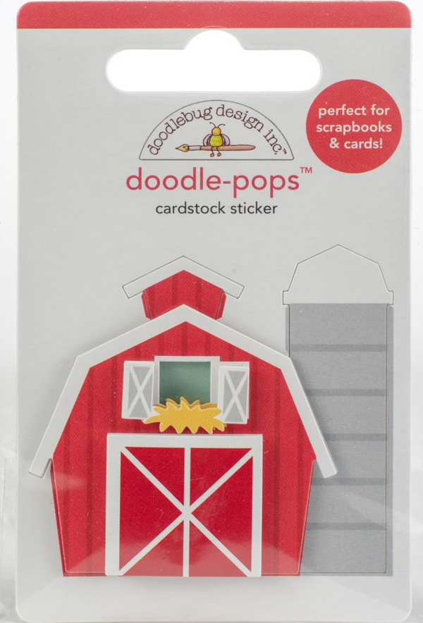 Doodlebug Design Red Barn Doodle Pop 3D Stickers {G61}