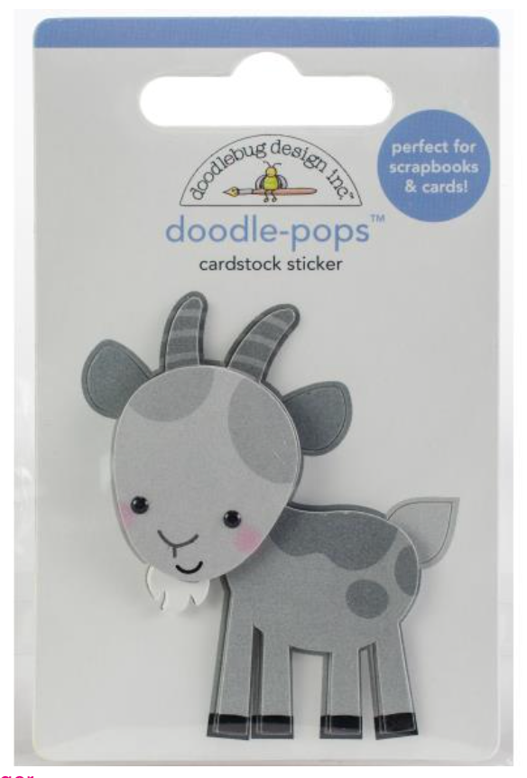 Doodlebug Design Billy Goat Doodle Pop 3D Stickers {G64}