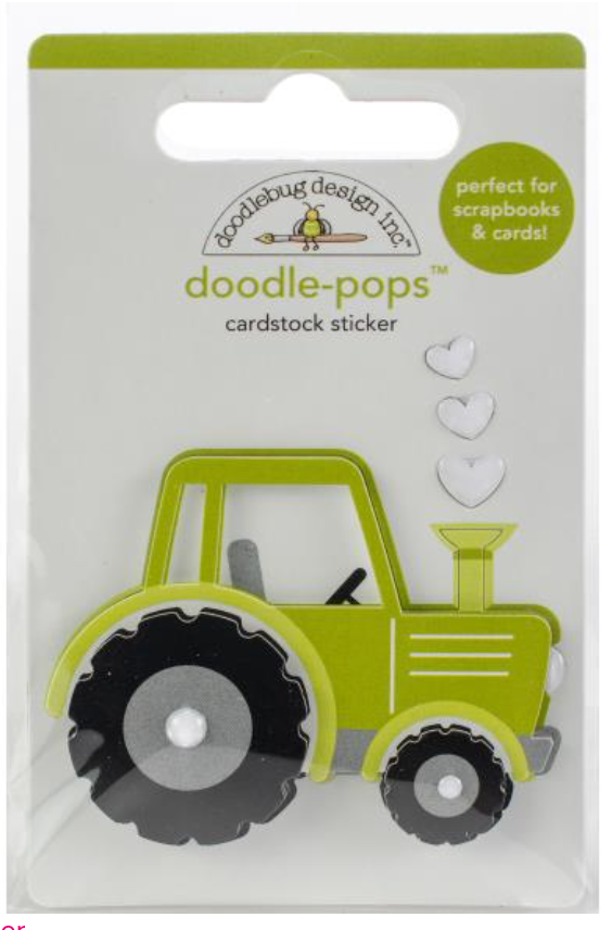 Doodlebug Design Trusty Tractor Doodle Pop 3D Stickers {G49}