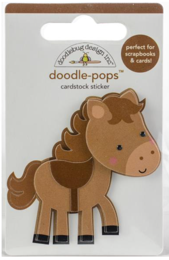 Doodlebug Design Giddy Up Doodle Pop 3D Stickers {G133}