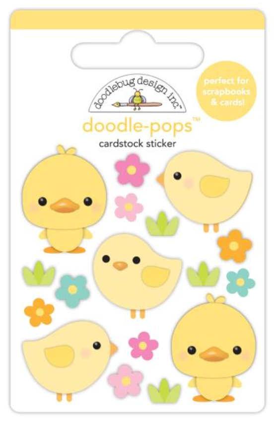 Doodlebug Design Springtime Peeps Doodle Pop 3D Stickers {G79}