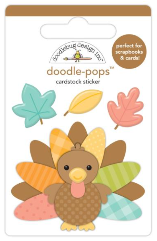 Doodlebug Design Farmhouse Turkey Time Doodle Pop 3D Stickers {G118}