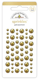 Doodlebug Design Hello Again Gold Enamel Sprinkles {G75}