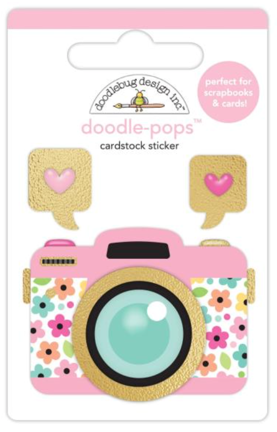 Doodlebug Design Hello Again Pretty Picture Doodle Pop 3D Stickers {G119}