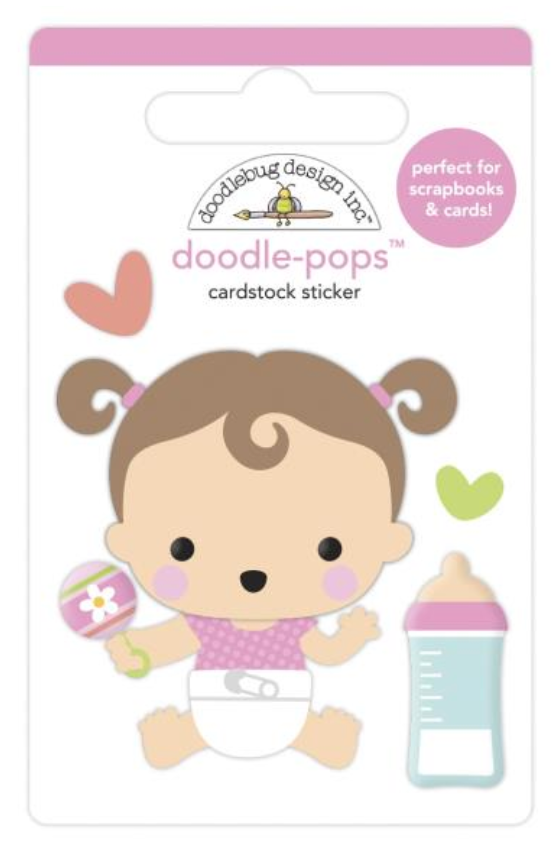 Doodlebug Design Bundle of Joy Sweet Girl Doodle Pop 3D Stickers {G04}