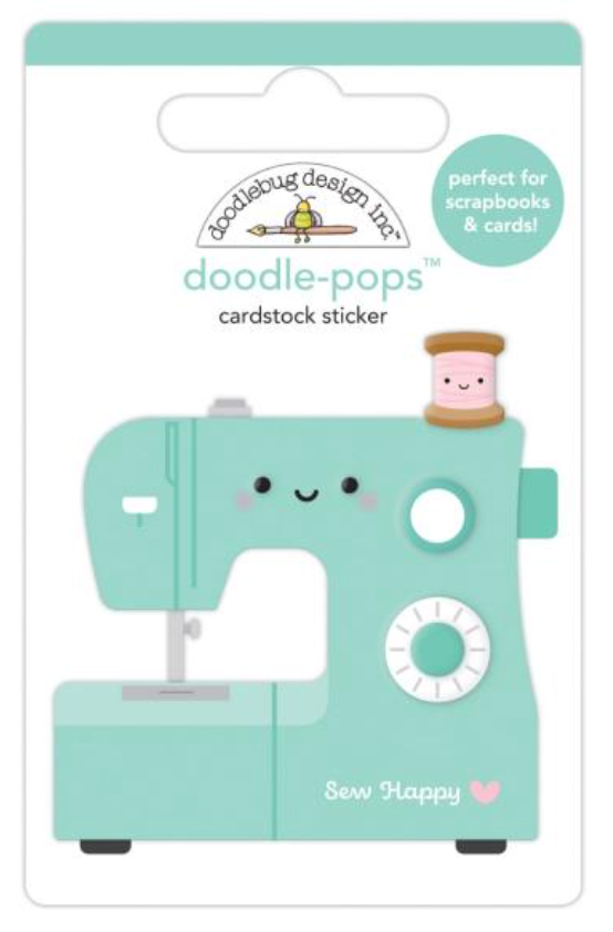 Doodlebug Design Sew Happy Doodle Pop 3D Stickers {G33}