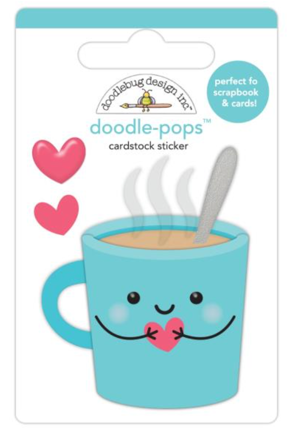 Doodlebug Design Happy Healing Heart Warming Doodle Pop 3D Stickers {G122}