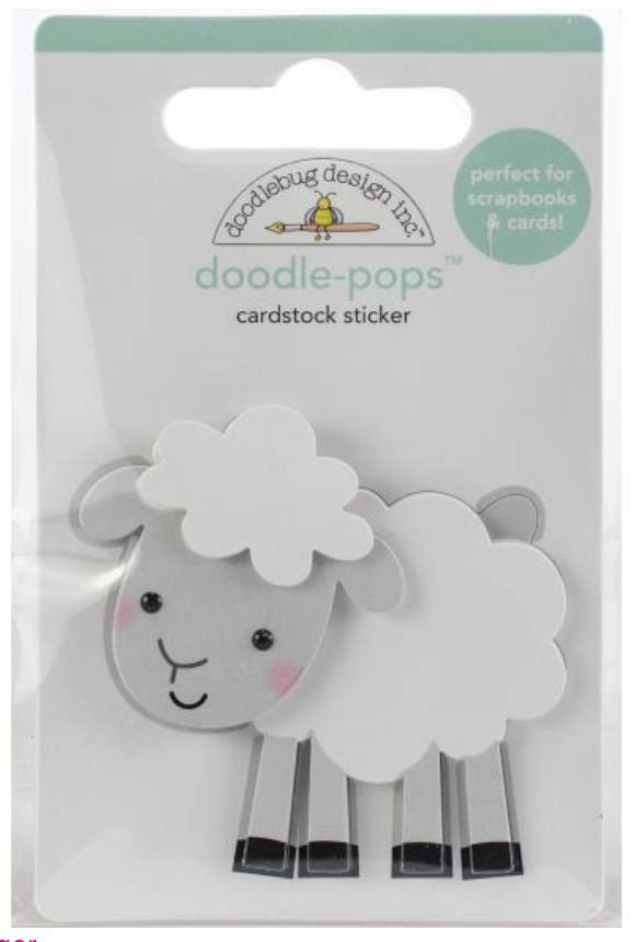Doodlebug Design Little Lamb Doodle Pop 3D Stickers {G45}