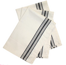 Aunt Martha's 18"x28" Black Stripe Stitch 'Em Up Retro Towels {C713}