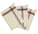 Aunt Martha's 18"x28" Maroon Stripe Stitch 'Em Up Retro Towels {C701}