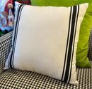 Aunt Martha's 18"x18" Black Stripe Grain Sack Pillow Cover {C811}