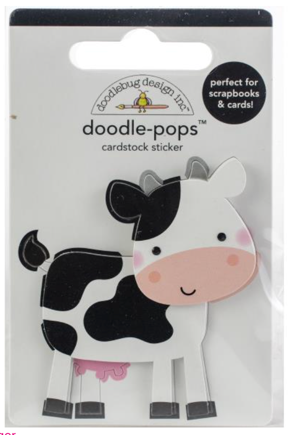 Doodlebug Design What's Moo? Doodle Pop 3D Stickers {G131}