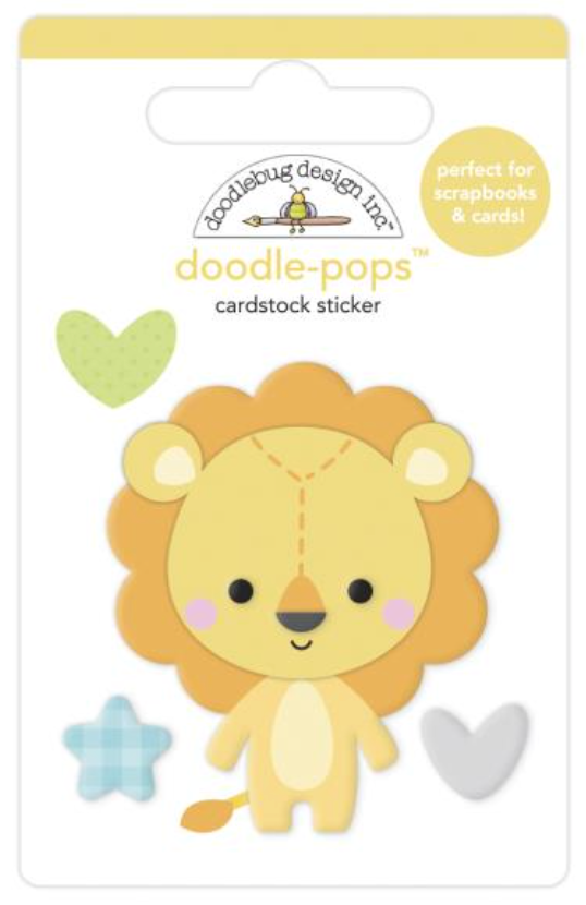 Doodlebug Design Special Delivery Lovable Lion Doodle Pop 3D Stickers {G141}
