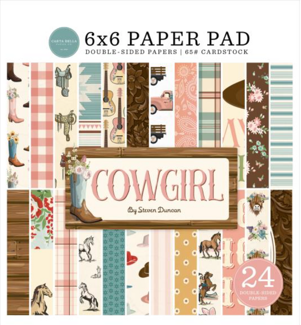 Carta Bella 6x6 Cowgirl Paper Pad {B416}
