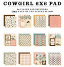 Carta Bella 6x6 Cowgirl Paper Pad