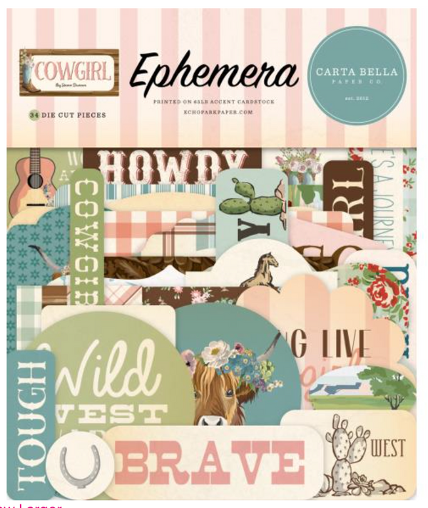 Carta Bella Cowgirl Icons Ephemera {D167}