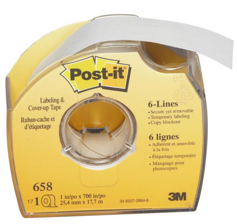 Post-It 1" White Labeling & Cover Up Tape {W18}