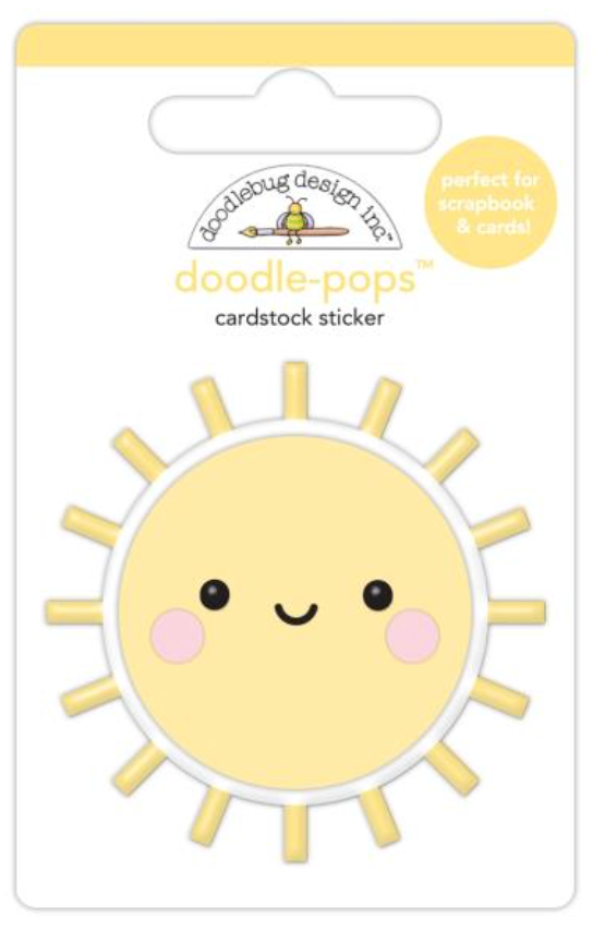 Doodlebug Design Butterfly Kisses Good Day Sunshine Doodle Pop 3D Stickers {G92}