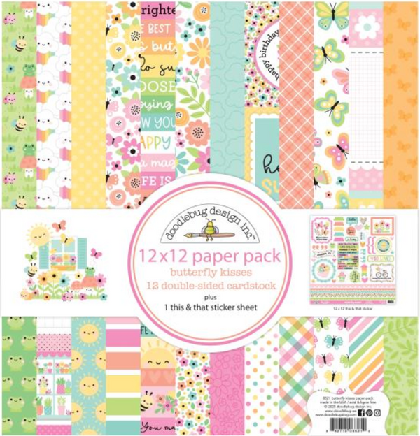 Doodlebug Design 12x12 Butterfly Kisses Paper Pack {B311}