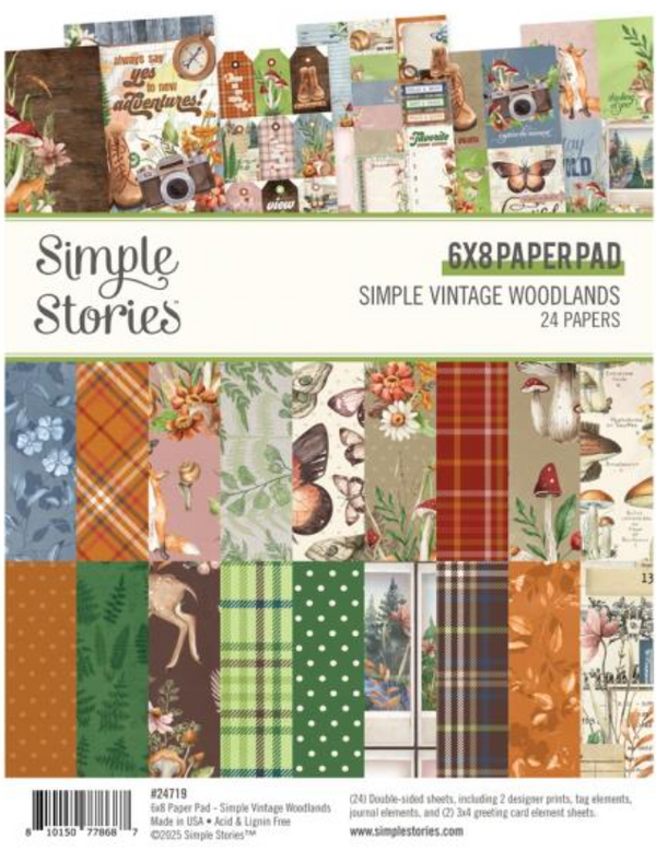 Simple Stories 6x8 Simple Vintage Woodlands Paper Pad {B104}