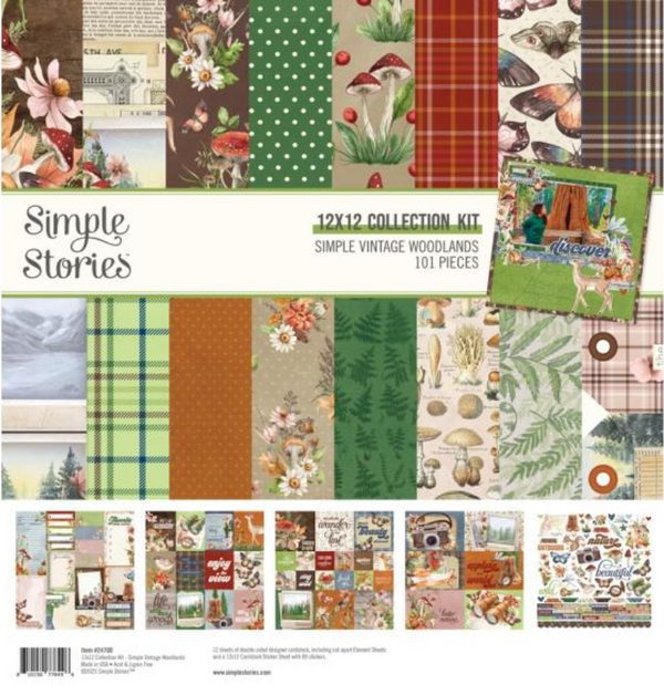 Simple Stories 12x12 Simple Vintage Woodlands Collection Kit {B218}