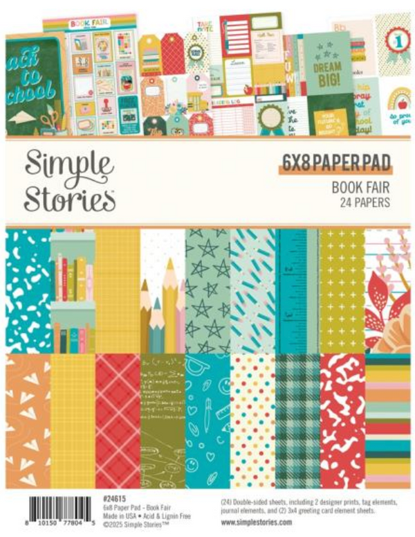 Simple Stories 6x8 Book Fair Paper Pad {B15}