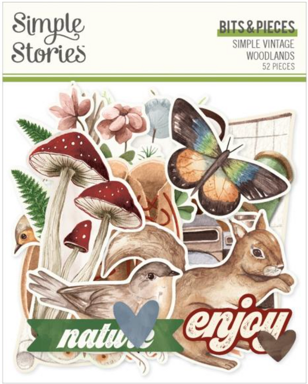 Simple Stories Simple Vintage Woodlands Bits & Pieces {D154}