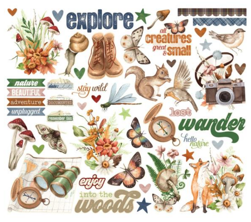 Simple Stories Simple Vintage Woodlands Bits & Pieces {D154}