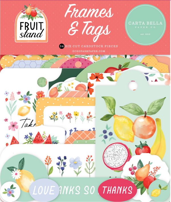 Carta Bella Fruit Stand Frames & Tags {B519}