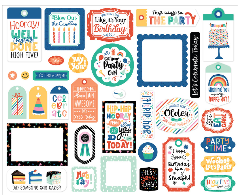 Echo Park Hip Hip Hooray Frames & Tags
