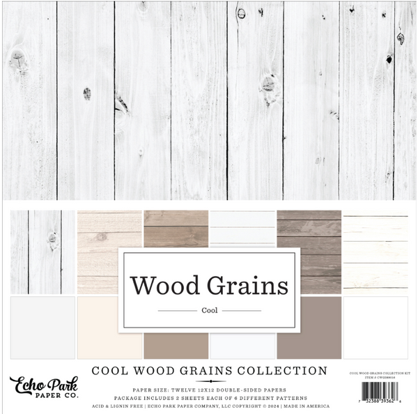 Echo Park 12x12 Cool Wood Grains Collection Kit