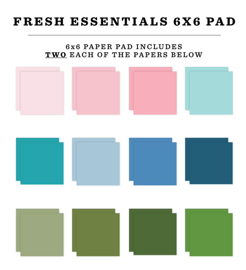 Echo Park 6x6 Fresh Essentials Paper Pad
