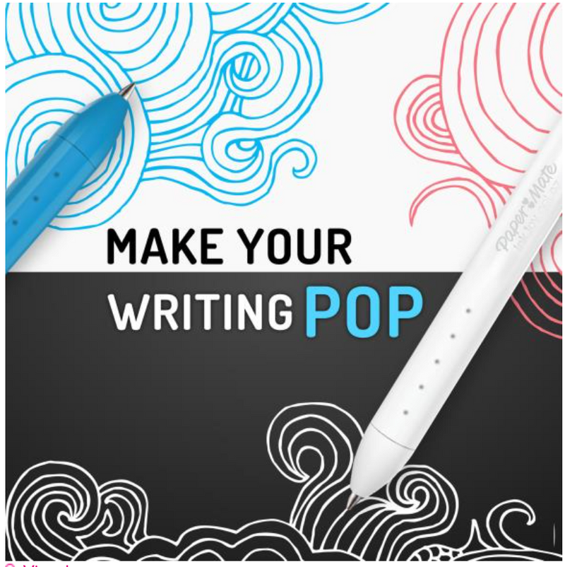 Paper Mate 0.7mm White Ink Joy Gel Pens {X112}