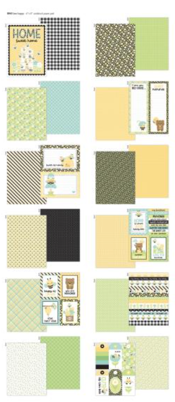 Doodlebug Design 6X8 Bee Happy Paper Pad {B607}