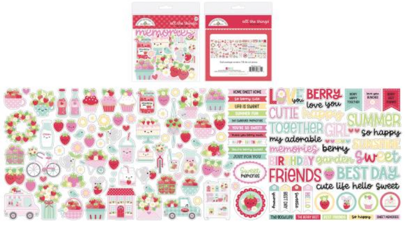 Doodlebug Design Berry Sweet Odds & Ends Ephemera {D118}