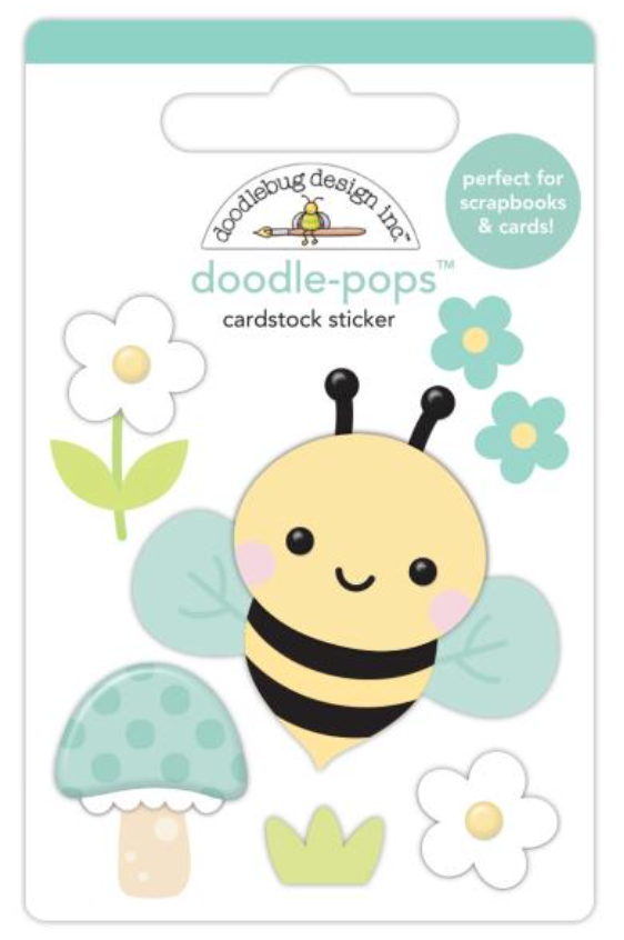 Doodlebug Design Bee Happy Doodle Pop 3D Stickers {G198}