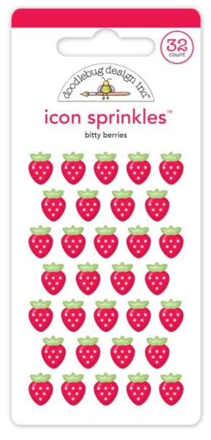 Doodlebug Design Berry Sweet Bitty Berries Enamel Sprinkles {G61}