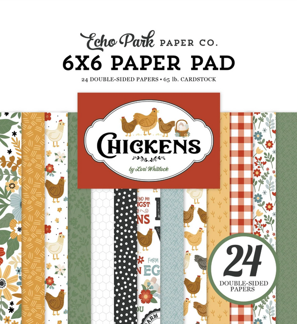 Echo Park 6x6 Chickens Paper Pad