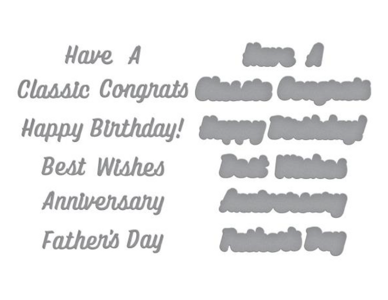 Spellbinders Classic Road Legends Classic Road Sentiments Etched Dies {D180}